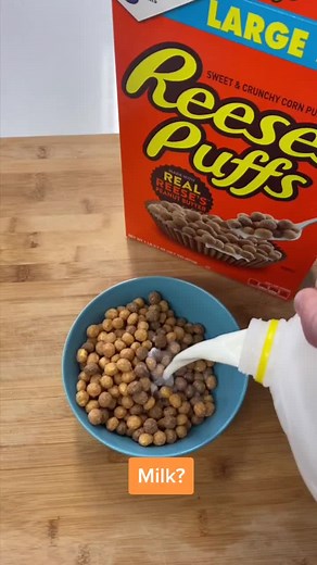 How to Properly Make Cereal: Reese's Puffs Edition