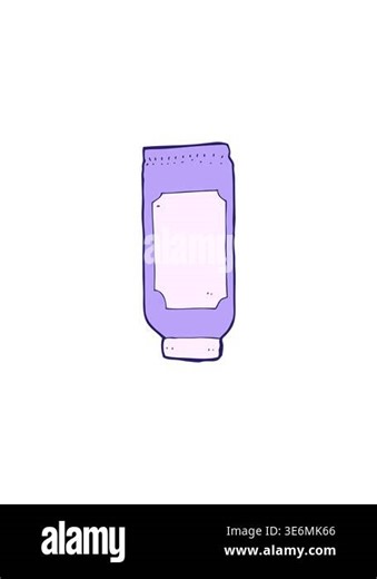 splitting effect animation of cartoon lotion Stock Video Footage - Alamy