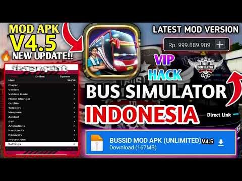 Bus Simulator Indonesia Mod Menu v4.5 For Android 2026 | 🔥BUSSID Unlimited Money, Unlock All Buses