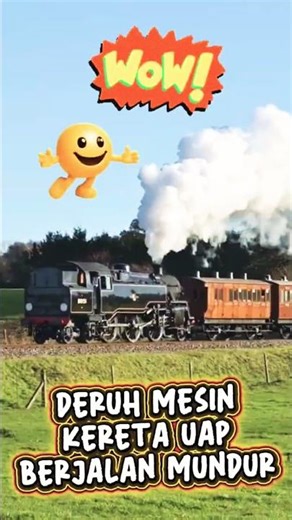 WAOW! DERUH & KEPULAN ASAP! MOMENT KERETA UAP Saat Berjalan Mundur!