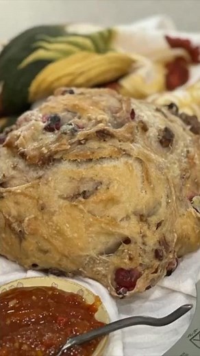 Cranberry Walnut Artisan Bread | Golden Crust, Soft Center 🍞