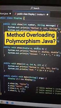 method overloading in java | polymorphism in java | method overloading code example #polymorphism