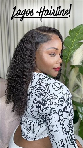 “Natural” Hairline Curly Wig Tutorial #lagos