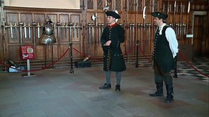 Intro to Scottish Poet Robert Burns in Grand hall at Edinburgh Castle