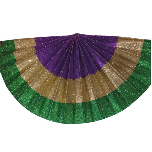 Mardi Gras Glitter Bunting 36” X 18”celebrations, Parades, Purple,green and Gold, New Orleans Parade Route Holiday and Home Decor - Etsy