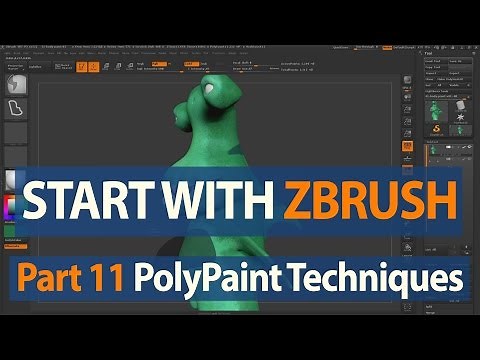 How to Start with ZBrush - PolyPaint Techniques - Part 11