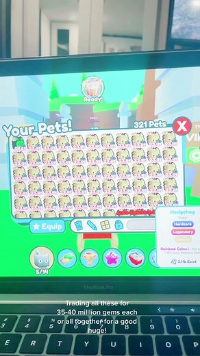 All for 35-40m gems each! #fyp #petsim #viral #cool #russo #digito #pets #hedgehog #foru #foryou!