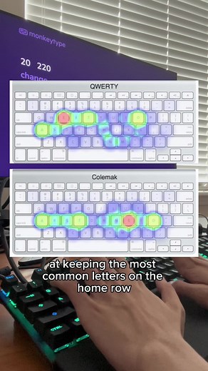 Is it worth it to switch to Colemak? #monkeytype #speedtyping #typing #keyboard #asmr