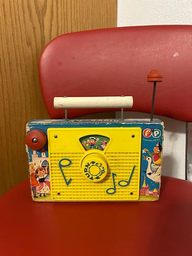 Vintage Fisher Price TV Radio Wind up Musical Toy Farmer in the Dell 1960s - Etsy