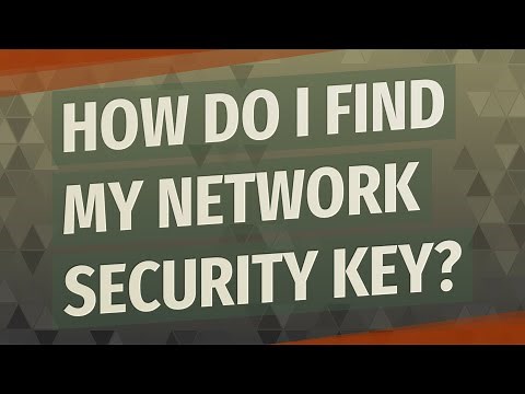 How do I find my network security key?