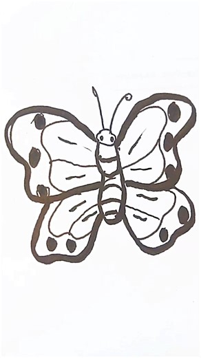 Haw to draw a butterfly drawing, drawing for kids cute butterfly drawing #doodleart #doodlebug