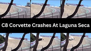Video: C8 Corvette Crashes Big At Laguna Seca