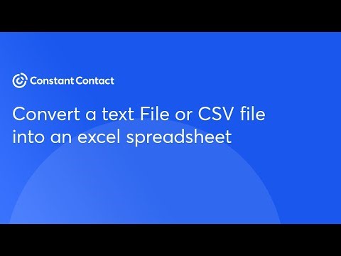 Convert a text file or CSV file to a spreadsheet | Constant Contact