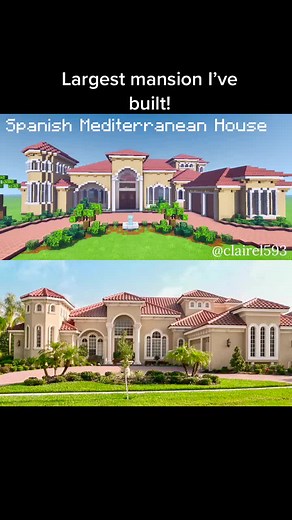 Largest Minecraft Mansion Recreation Flyby