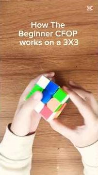 How The Beginner CFOP Method works in a 3X3