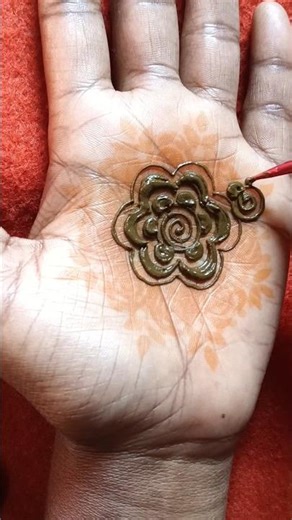 How to create simple mehandi design easy mehandi design latest mehandi design #shorts #ytshorts