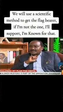 We will use scientific method to get our flagbearer if am not chosen I'll support the one ~ Kalonzo