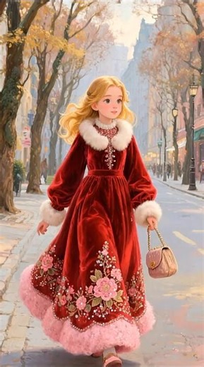 Cute girl winter fashion #cartoon #shorts #fashion