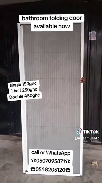 aluminum frame door for toilet and bathroom available#goviraltiktok #aluminumwindows #foldingnetdoor #mosquitonet #fypp