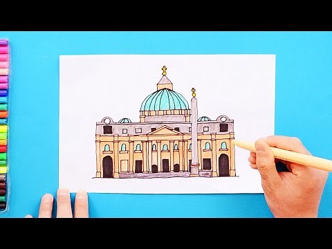 How to draw St. Peter's Basilica, Vatican