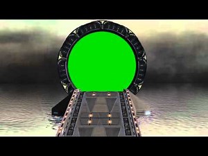 Stargate Gate with animated water - green screen effects - free use