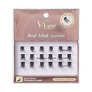 i•ENVY Real Mink Cluster Lashes Full and Fluffy Extension Look, Reusable, DIY Salon Result