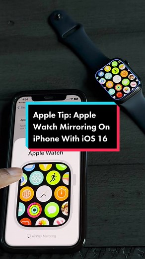 A cool new #iOS16 feature you didnt know you needed. #Apple #AppleWatch #iPhone #iOS16tip #AppleTip #TechTok #Tech #AppleProducts #applewatchmirroring