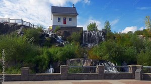 la Petite Maison Blanche (Little White House) in Saguenay, Quebec Canada that withstood the 1996 Chicoutimi flood.