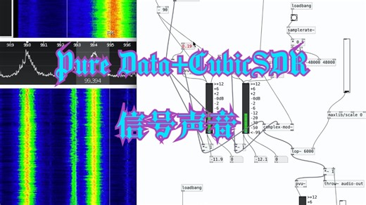 Pure Data CubicSDR--使用天线收集的信号声音