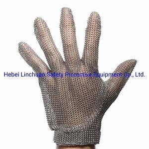 [Hot Item] Chain Mesh Gloves/ Chainmail Gloves/ Cut Protection Gloves Slaughterhouse for Butcher/ Stainless Steel Metal Mesh Safety Gloves New Type