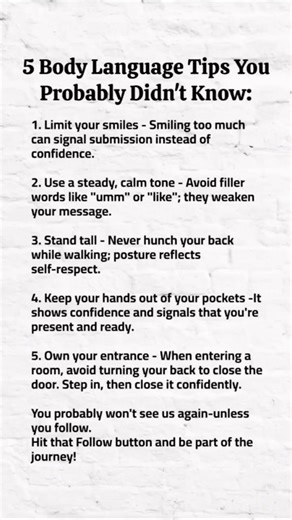 5 Body Language Tricks That Make You Instantly Powerful