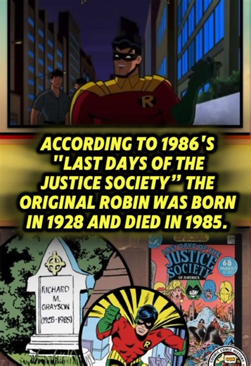 The original Robin, insultingly referred to as the “Earth 2 Robin,” took his last breathe in 1985. Don’t worry, Batman’s got a bazillion more where he came from #robin #batman #justiceleague #justicesociety #dccomics