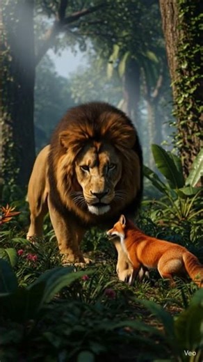 sher or lomdi ki kahani 🦁🦁🦊🦊 #youtub #trend #youtshort