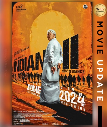🎬 Get ready for an electrifying cinematic experience! The crew of "Indian 2" has officially confirmed the movie release for June 2024! 🔥 Mark your calendars and prepare for an action-packed ride filled with suspense, drama, and thrilling performances. Stay tuned for more updates and join us as we count down the days to this blockbuster release! 🎥🍿 #Indian2 #MovieRelease #June2024 | KG Cinemas