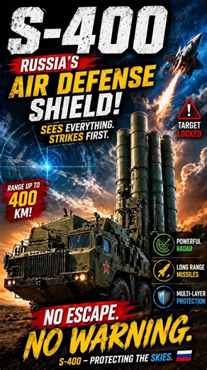 S-400 System: Russia’s Air Defense Shield Explained! 😱 #shorts #militarytech