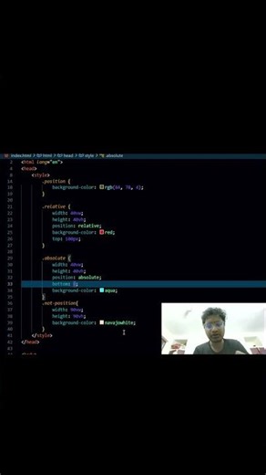 css relative absolute shorts #coding #pythonanddjangofullstackwebdeveloper #programming #css