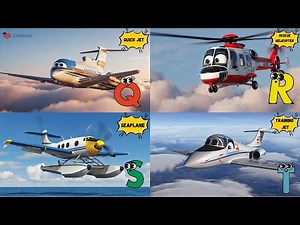 🚀 ABC Air Vehicles | Learn A to Z Flying Machines in a Fun! ✈️🎶 | #abcd #kids