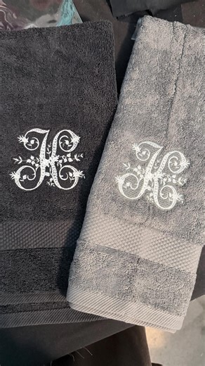 Custom Monogram Cotton Hand Towel: Embroidered Initial - Etsy