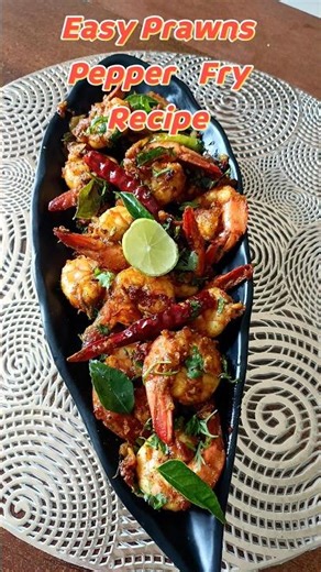 Easy prawns pepper fry recipe#anuskitchenvlogs #ytshorts #prawns #kolambi