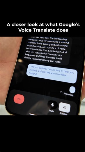 5.6K views · 17 reactions | Imagine hearing your own voice speaking a foreign language. Google unveiled new phones and AI features yesterday. Here’s a closer look at what happens when Voice Translate kicks in on the Pixel 10. Spoiler: it basically makes you or your caller sound like you’re speaking in different languages, but in your own voice. | Engadget | Facebook