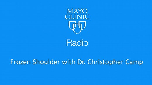 Dr. Christopher Camp, an orthopedic surgeon, discusses treatment options for frozen shoulder. To learn more about frozen shoulder, visit: https://mayocl.in/2MtnHyN. | Mayo Clinic