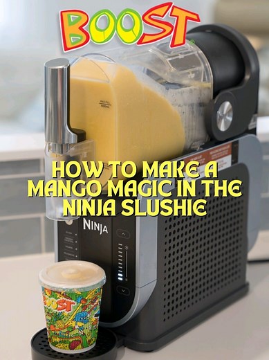 ✨️Mango Magic hack at home✨️Made our own Boost Juice Mango Magic in the Ninja Slushie with just 3 ingredients. My 7 year old is obsessed with Mango Magics from @boost_juice and we somehow spent $150 in a month there, so we grabbed a @ninjakitchenau Slushie maker and started DIY-ing them cause it would be cheaper. 😆 🥭Recipe: • 2 banana yogurt pouches (ours are from @aldiaustralia) • 1 @goldencircle Golden Pash juice box @colessupermarkets • 1 mango nectar juice (ours is @costco_aus but any work