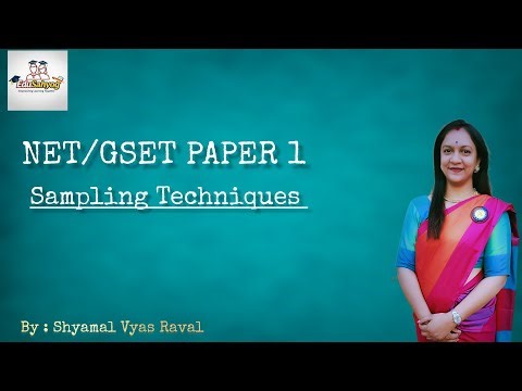 NET|GSET|PAPER 1|Research|Sampling Techniques 
