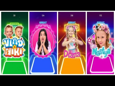 Vlad & Niki 🆚 ShFA 🆚 Diana kids show 🆚 Like Nastya 🔥 coffin dance (cover)🎶 TILES HOP EDM RUSH