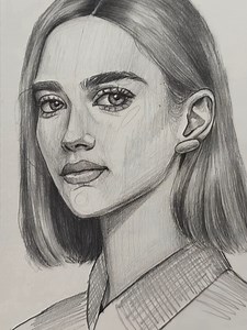 Face Drawing Tutorial with Pencil ✏️