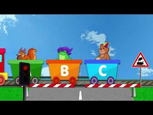 Railroad crossing for children - trains, barriers and colors