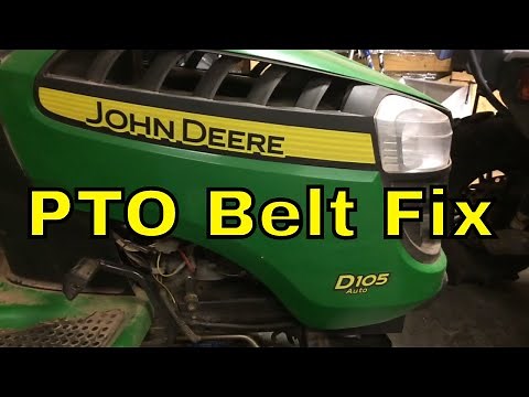 John Deere D105 PTO Belt Change: Easy...You Can Do It