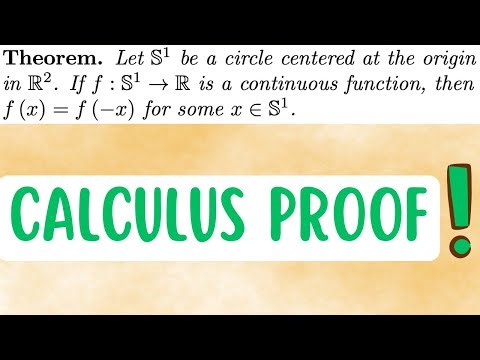 Bursak-Ulam Theorem in Dimension 1! | Intro to Algebraic Topology!