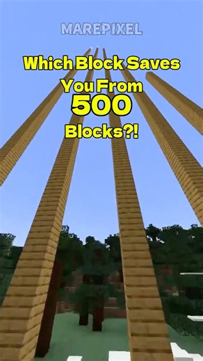 Which Block Saves You From 500 Blocks in Minecraft?! 😳🔥
