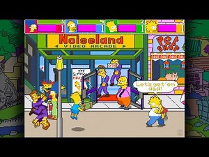 The Simpsons Arcade Mame Full 4 Players Playthrough
